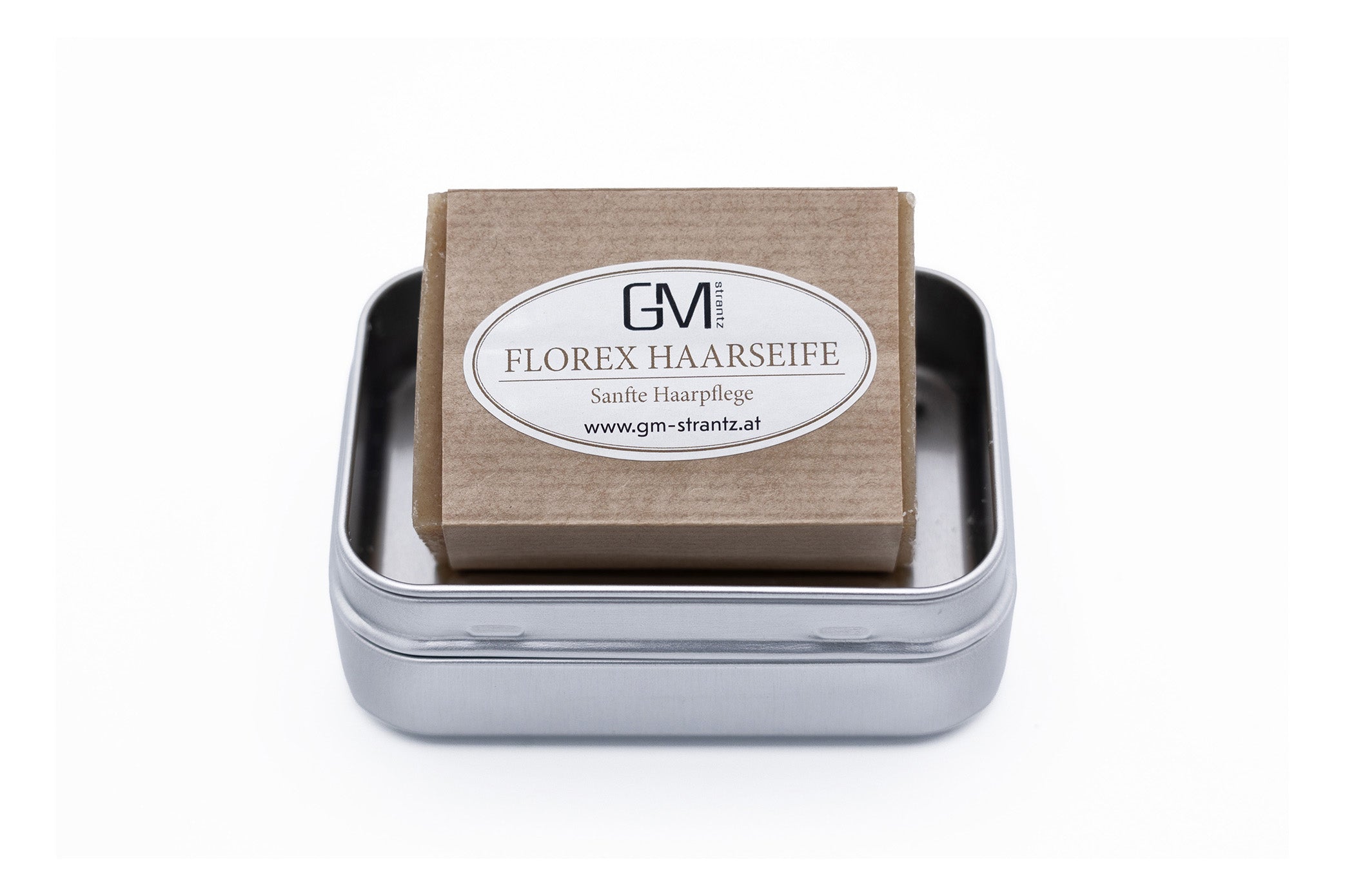 haarseife aufbewahren Haarseife Florex – Natürliche Haarpflege 100 g mit Aluminium Box – GM Strantz