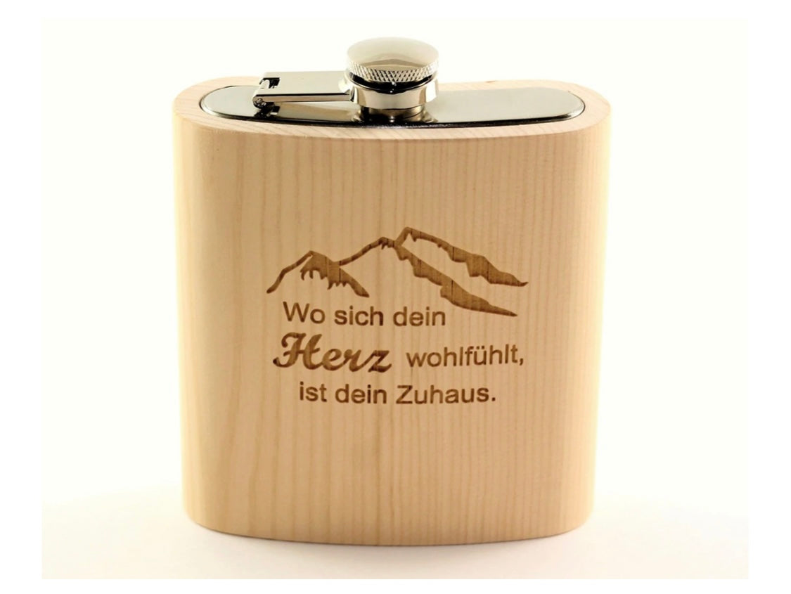 Flachmann Wo sich dein Herz wohlfühlt