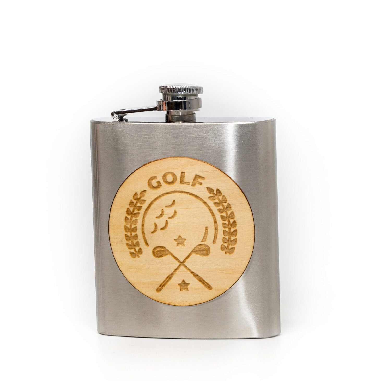 Flachmann aus Edelstahl Golf