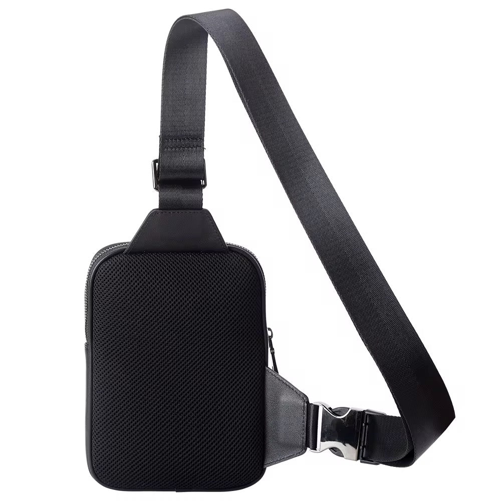 Brustbeutel Core – Leder Crossbody Tasche Schwarz