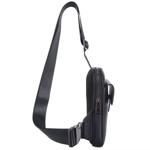 Brustbeutel Core – Leder Crossbody Tasche Schwarz