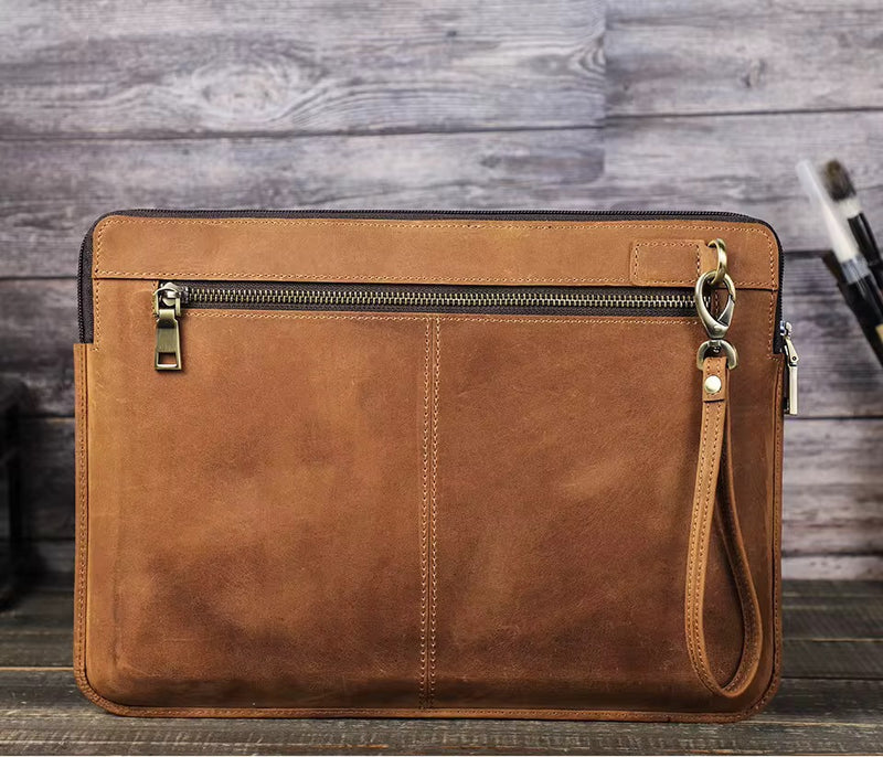 Laptophülle Heritage Slim – Leder für MacBook 14 Zoll