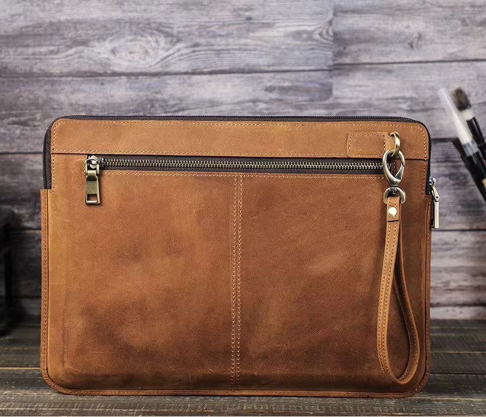 Laptophülle Heritage Slim – Leder für MacBook 14 Zoll