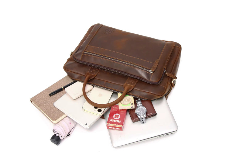 Laptoptasche Max – Leder Messenger Tasche für Business & Alltag