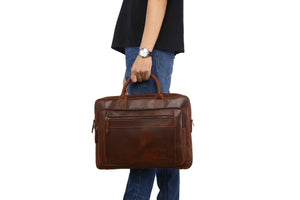 Laptoptasche Max – Leder Messenger Tasche für Business & Alltag