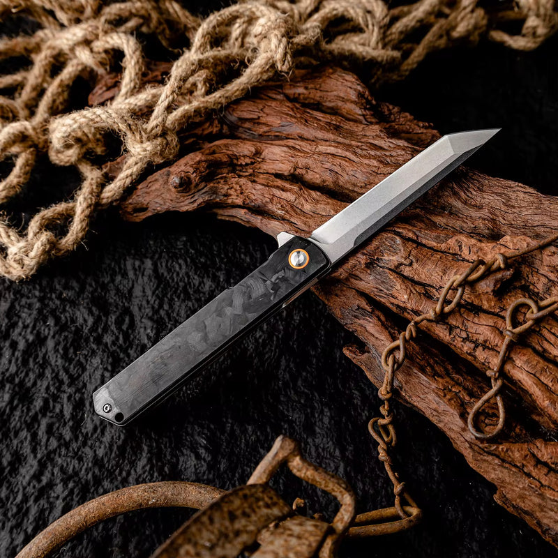 GM-Strantz Forge D2 Klappmesser – Robustes Outdoor & EDC Messer mit Carbon-Griff