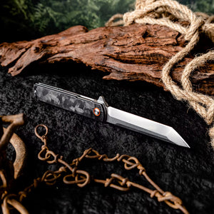 GM-Strantz Forge D2 Klappmesser – Robustes Outdoor & EDC Messer mit Carbon-Griff