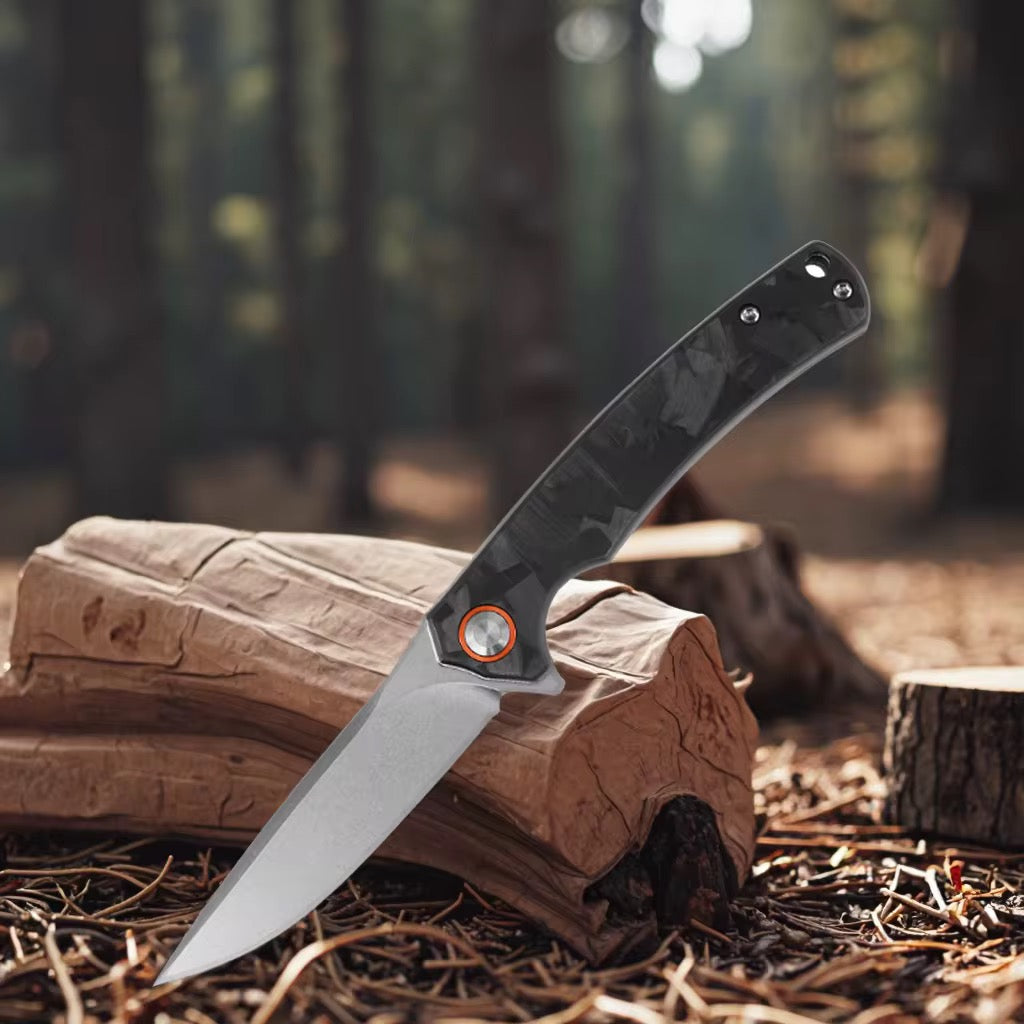 GM-Strantz Juliet Klappmesser D2 Stahl – Carbon Griff für Outdoor & EDC