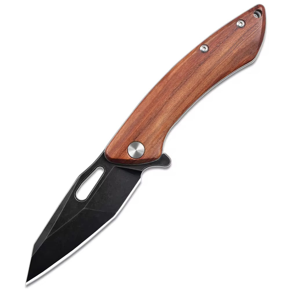 GM-Strantz Lynx D2 Klappmesser – Holzgriff für Outdoor & EDC