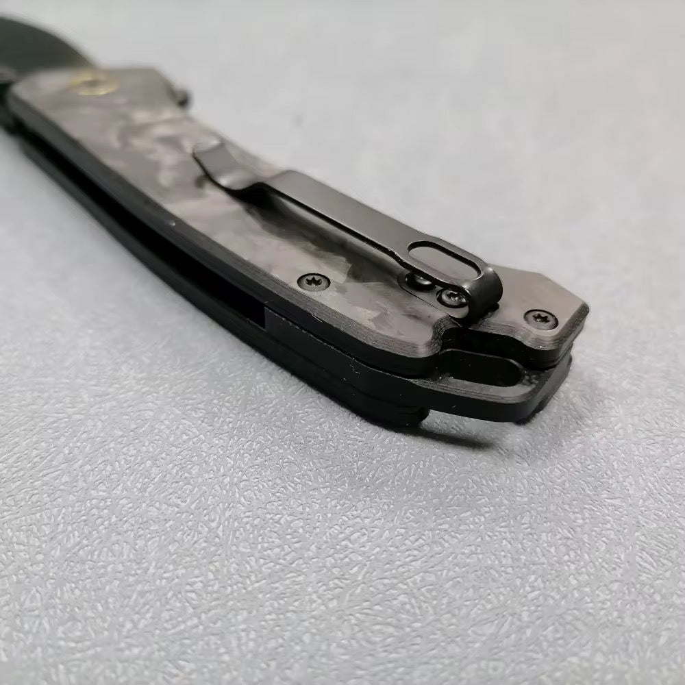 GM-Strantz Nova Klappmesser – Premium EDC Messer aus 14C28N Stahl mit Carbon Griff