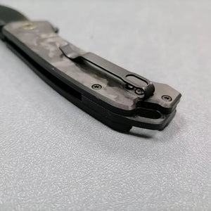 GM-Strantz Nova Klappmesser – Premium EDC Messer aus 14C28N Stahl mit Carbon Griff