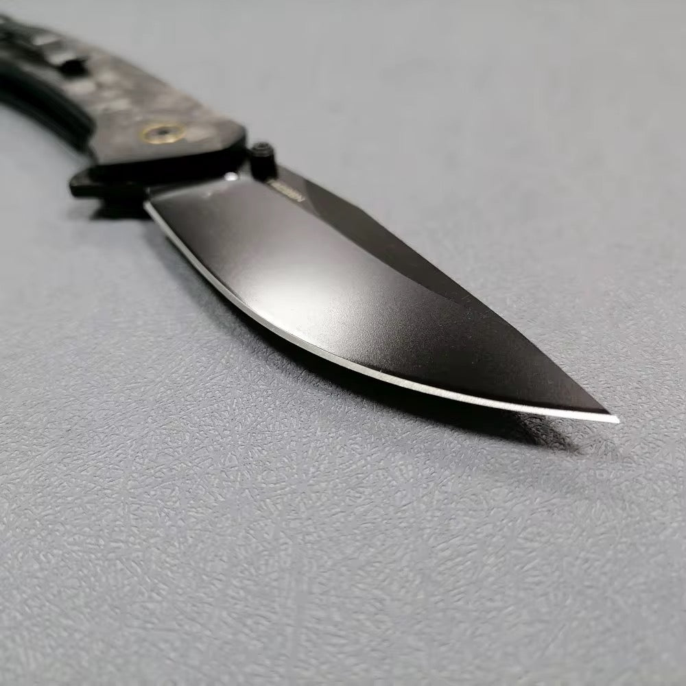 GM-Strantz Nova Klappmesser – Premium EDC Messer aus 14C28N Stahl mit Carbon Griff