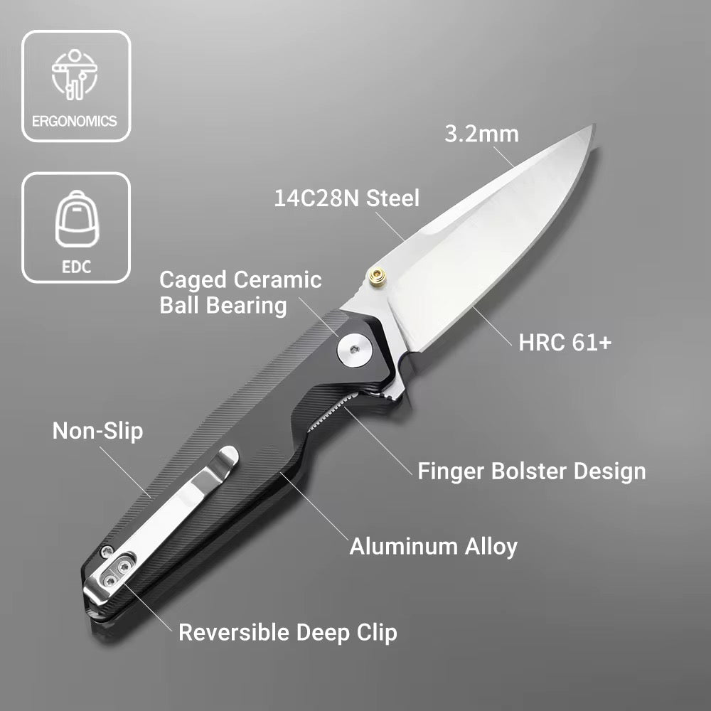 GM-Strantz Ranger 14C28N Klappmesser – Robustes EDC Messer für Outdoor & Alltag