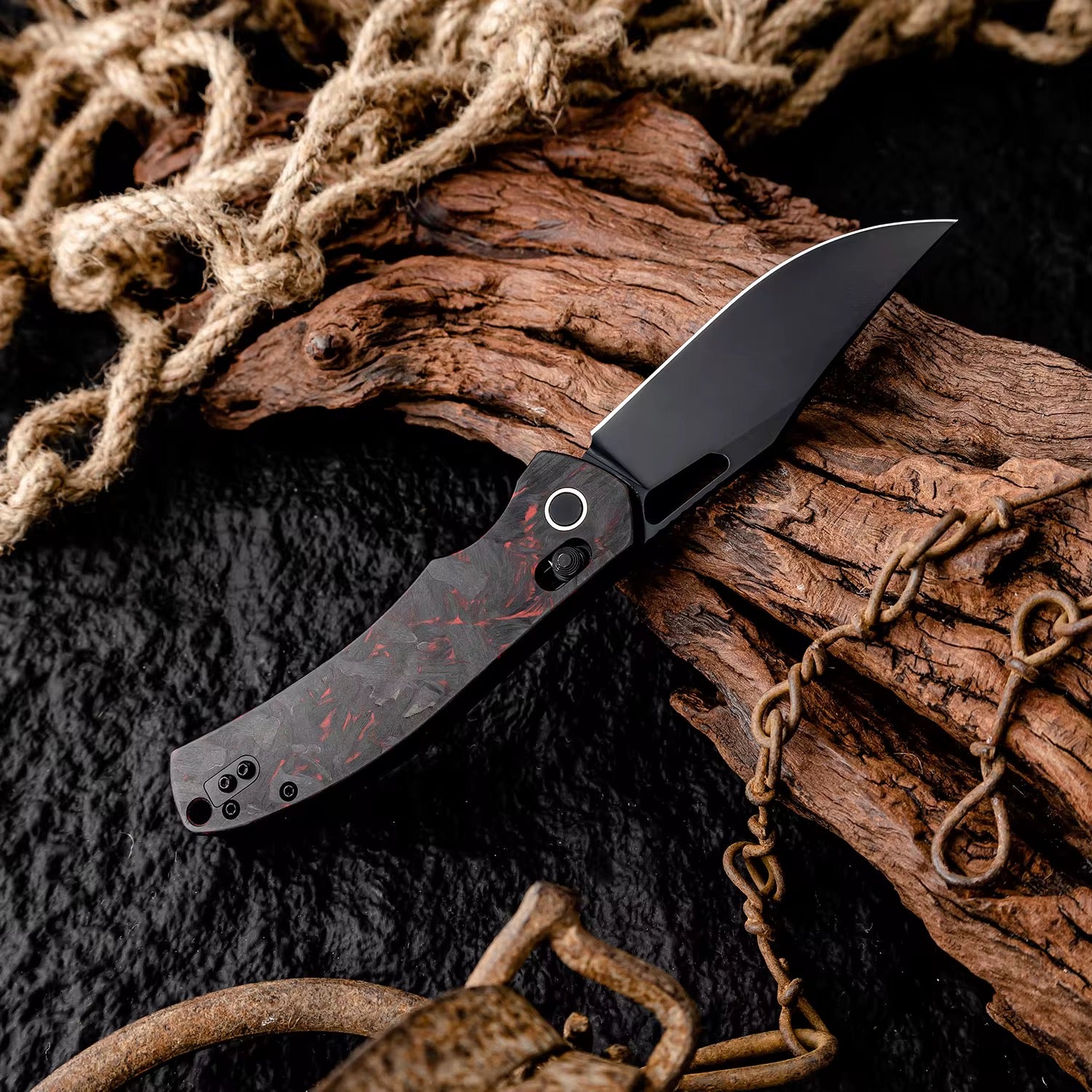 GM-Strantz Shadow 14C28N – Schwarzes Klappmesser für Alltag & Outdoor