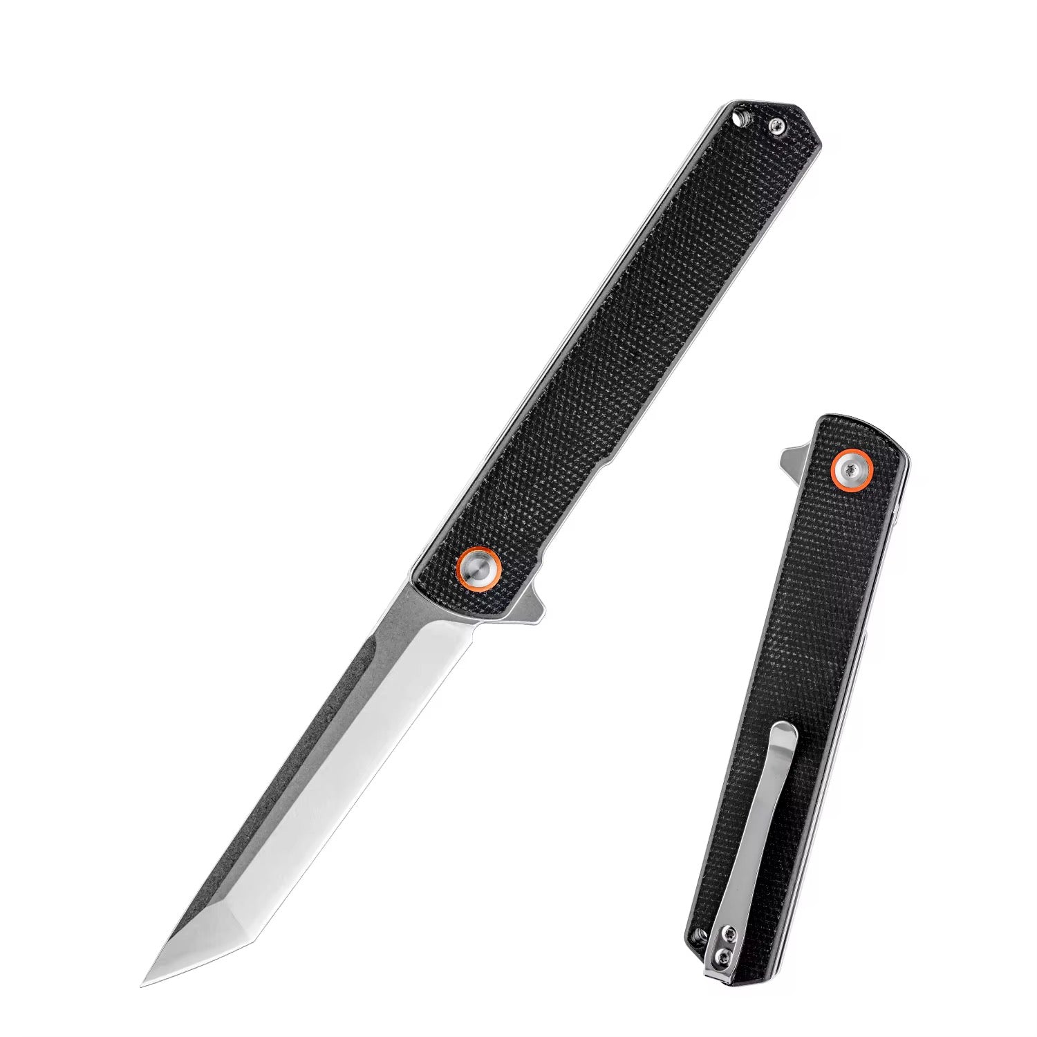 GM-Strantz Viper Black Edition D2 Klappmesser – Micarta Griff für EDC & Outdoor