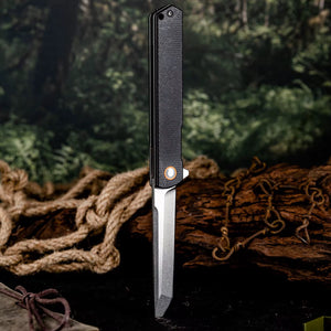 GM-Strantz Viper Black Edition D2 Klappmesser – Micarta Griff für EDC & Outdoor