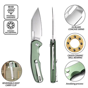 GM-Strantz Viper D2 Klappmesser – Aluminiumgriff für EDC & Outdoor