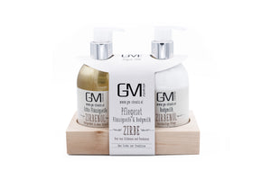 Pflegeset Flüssigseife & Bodymilk Zirbe