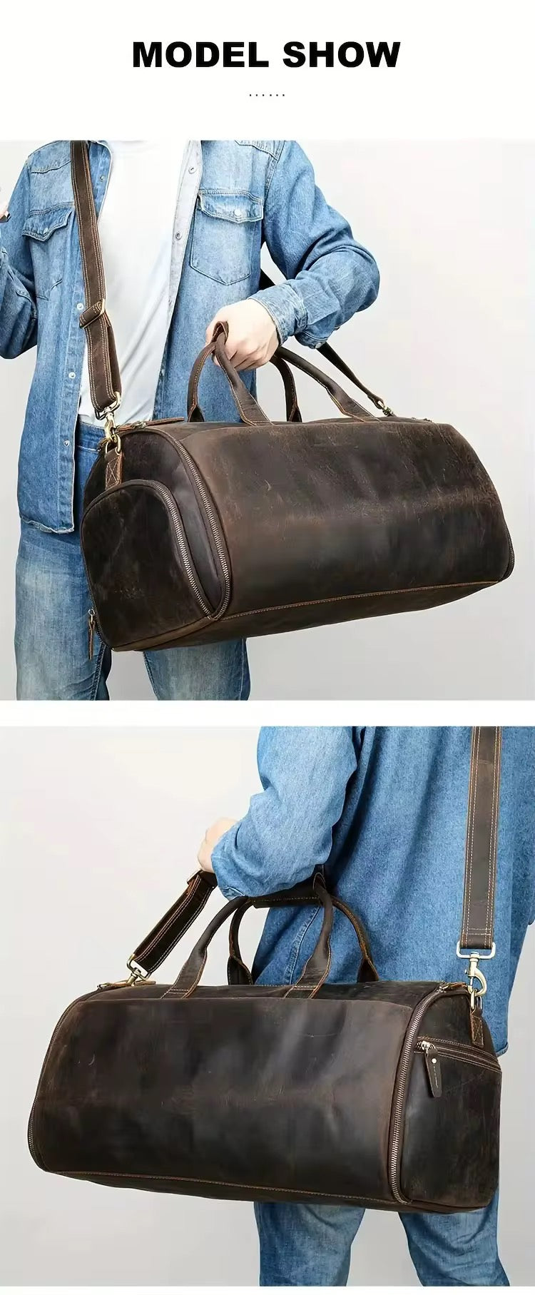 Weekender Amsterdam – Reisetasche aus Echtleder