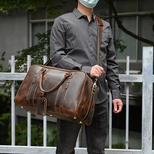 Leder Weekender Vienna – Vintage Reisetasche aus Echtleder mit großem Stauraum