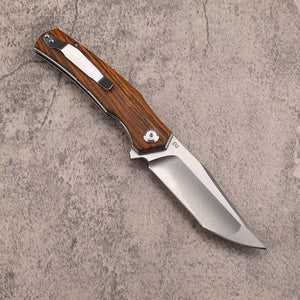 GM-Strantz Apex D2 – Klappmesser mit Satin-Klinge & Holzgriff für EDC & Outdoor