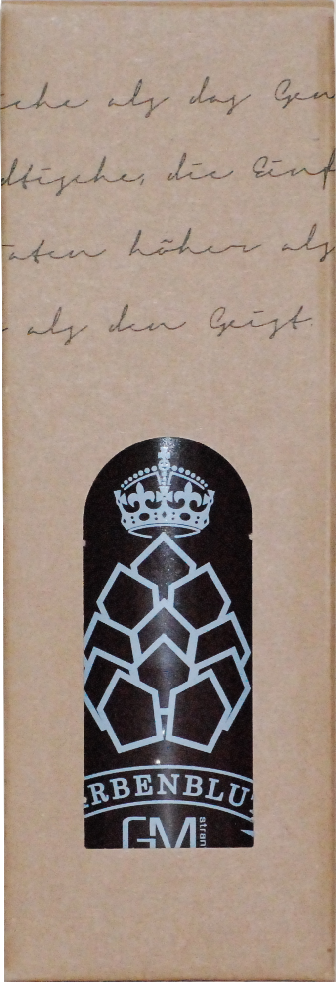 Geschenksverpackung mit Spruch